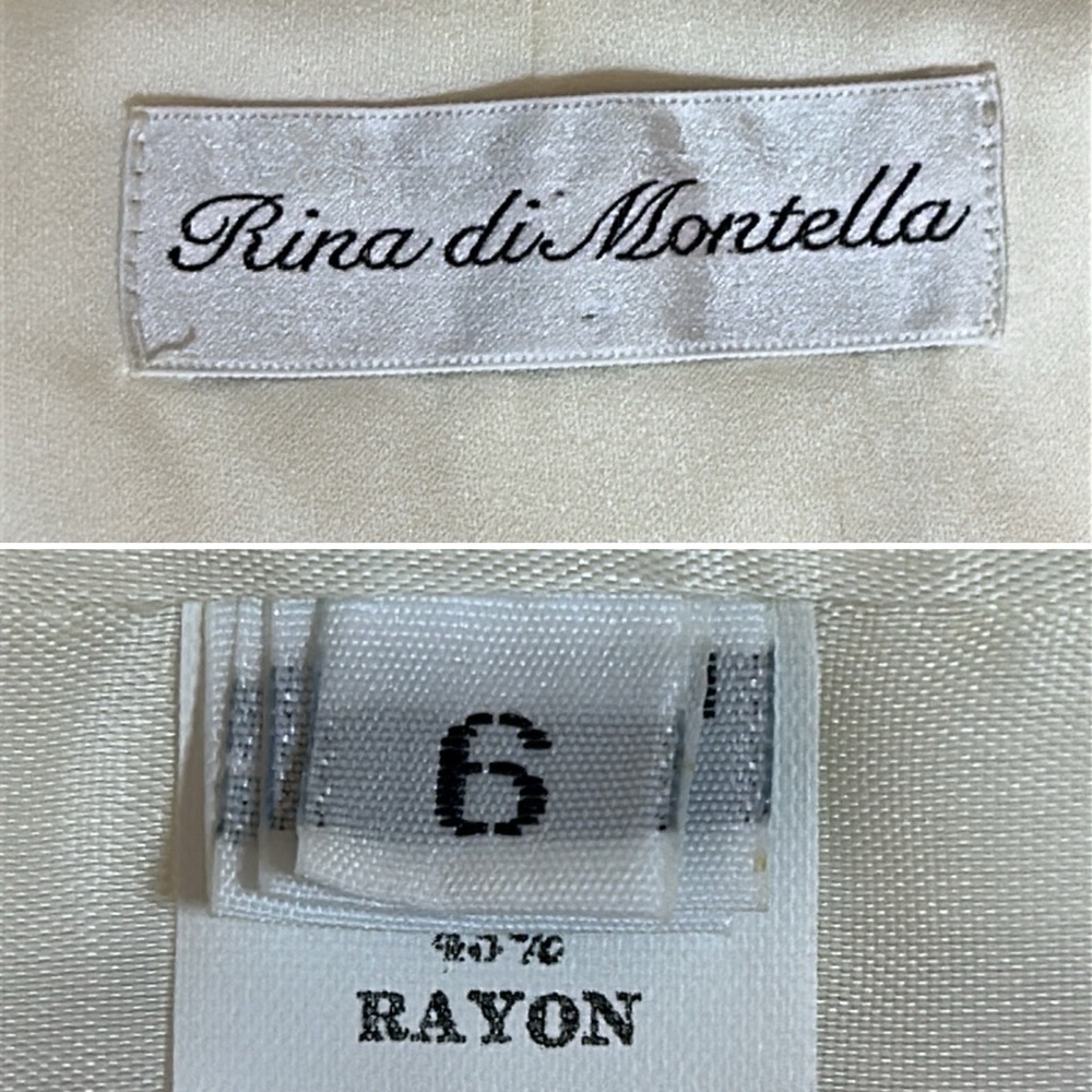 Vintage RINA diMONTELLA Blazer & Skirt set Lace and Rose Bud Embroidery Size 6 - Picture 7 of 17